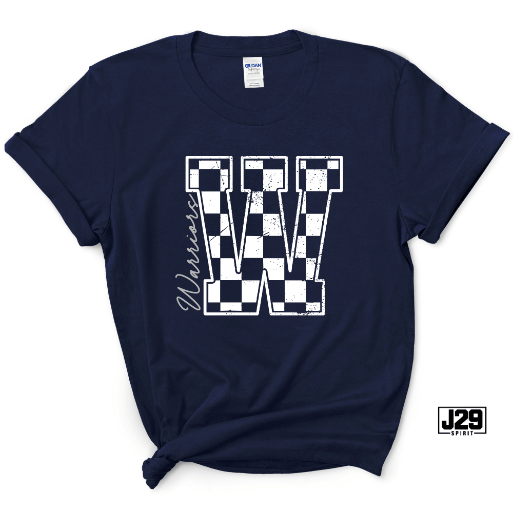 Warren Warriors Checkered W Spirit Tee