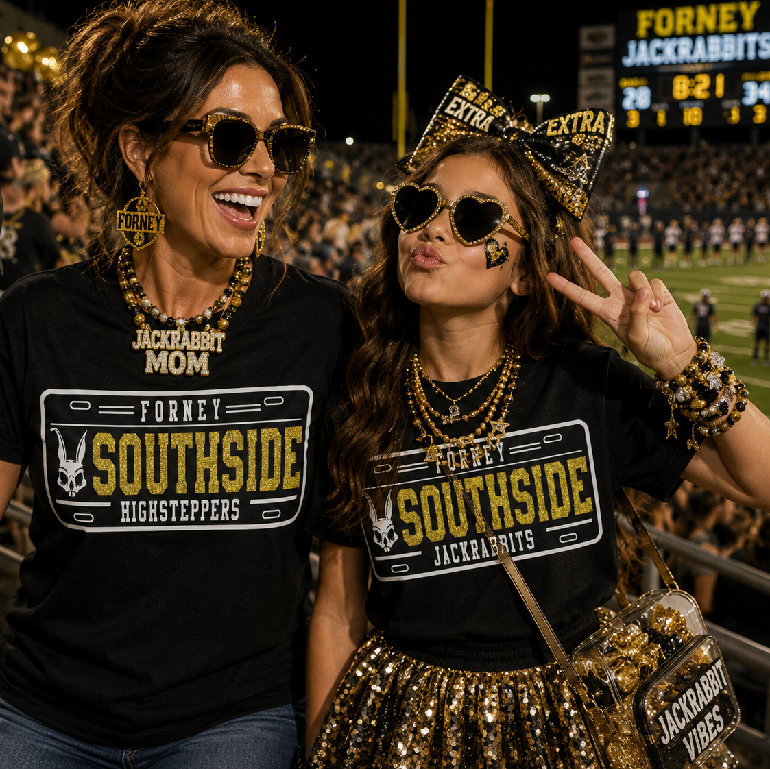 Glitter Forney Southside Spirit Tee –  pick your team