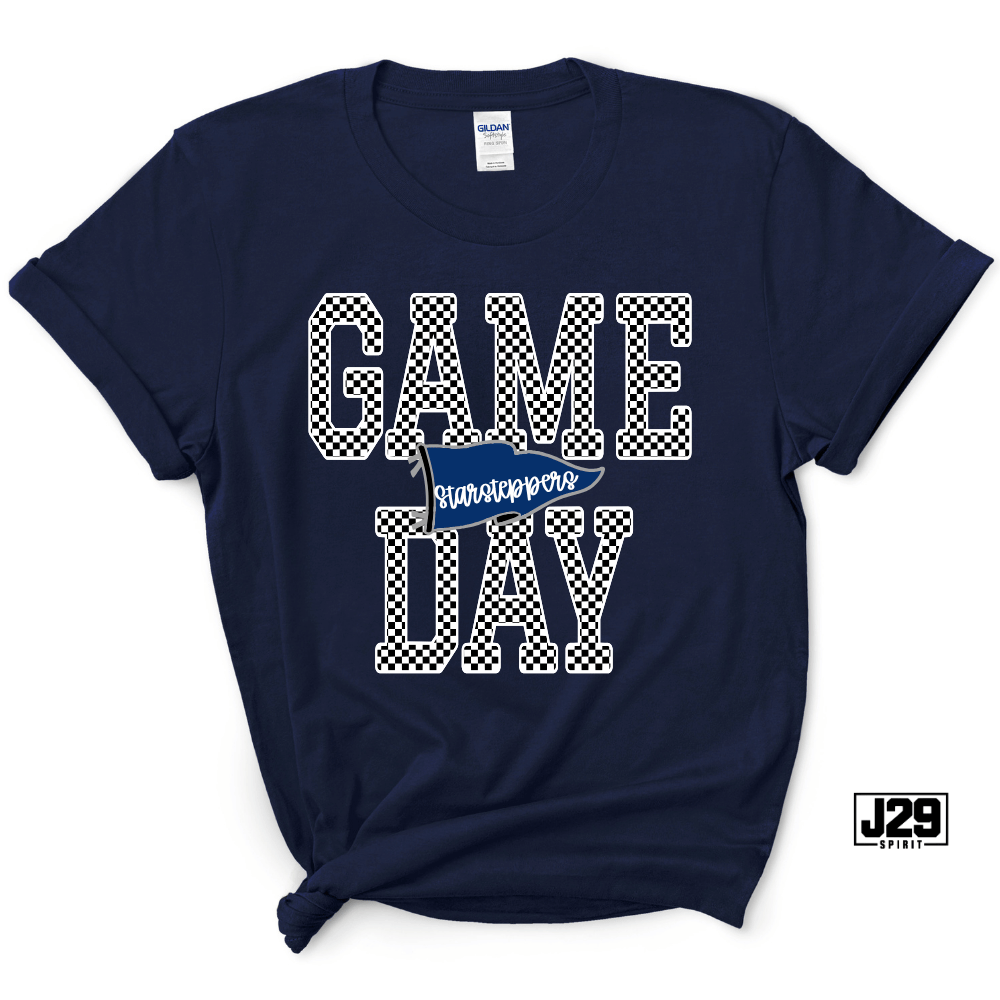 Starsteppers Checkered Game Day Spirit Tee
