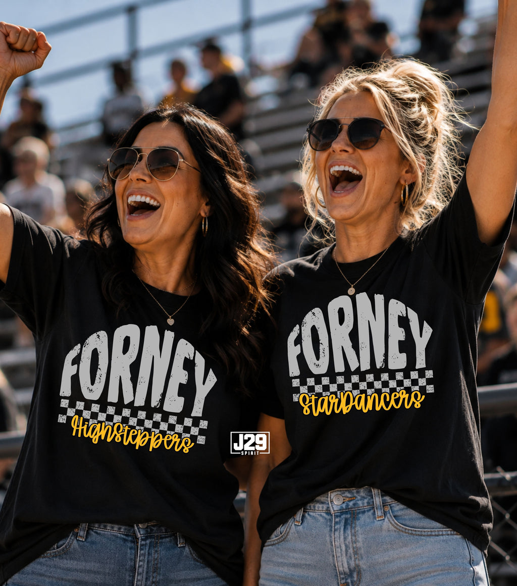 Forney Checkered Spirit Tee - Pick your team