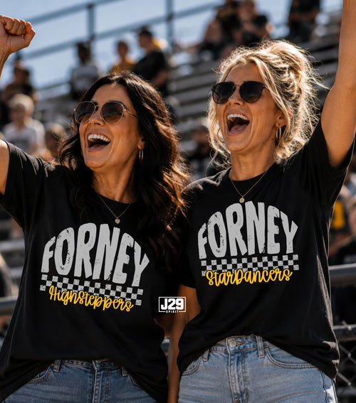 Forney Checkered Spirit Tee - Pick your team
