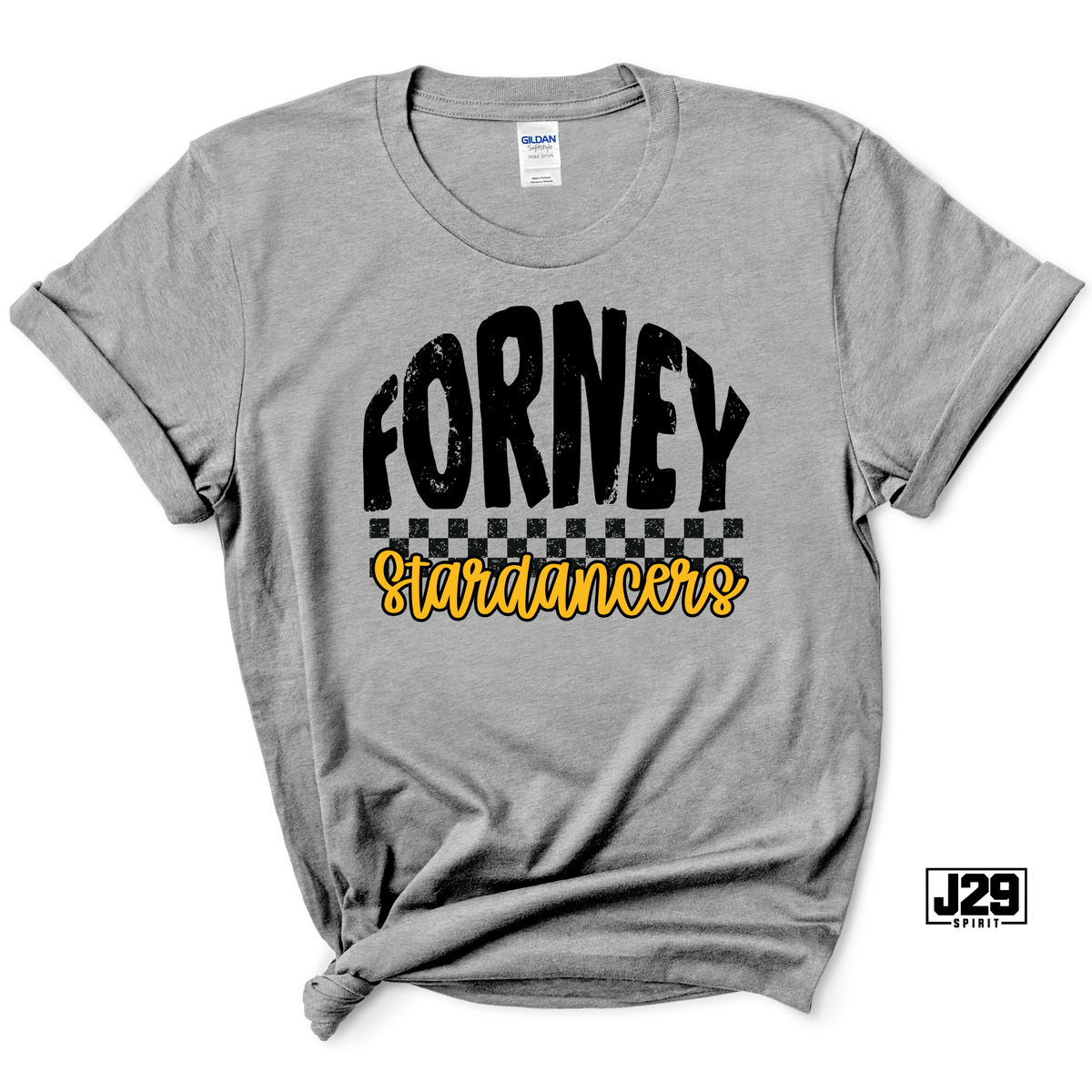 Forney Checkered Spirit Tee - Pick your team