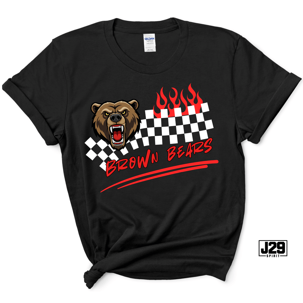Brown Bears Checkered Flame Spirit Tee