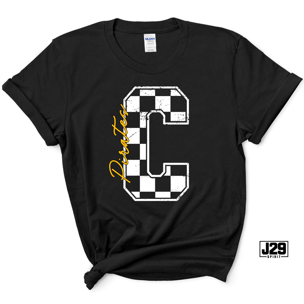 Crandall Pirates Checkered C Spirit Tee