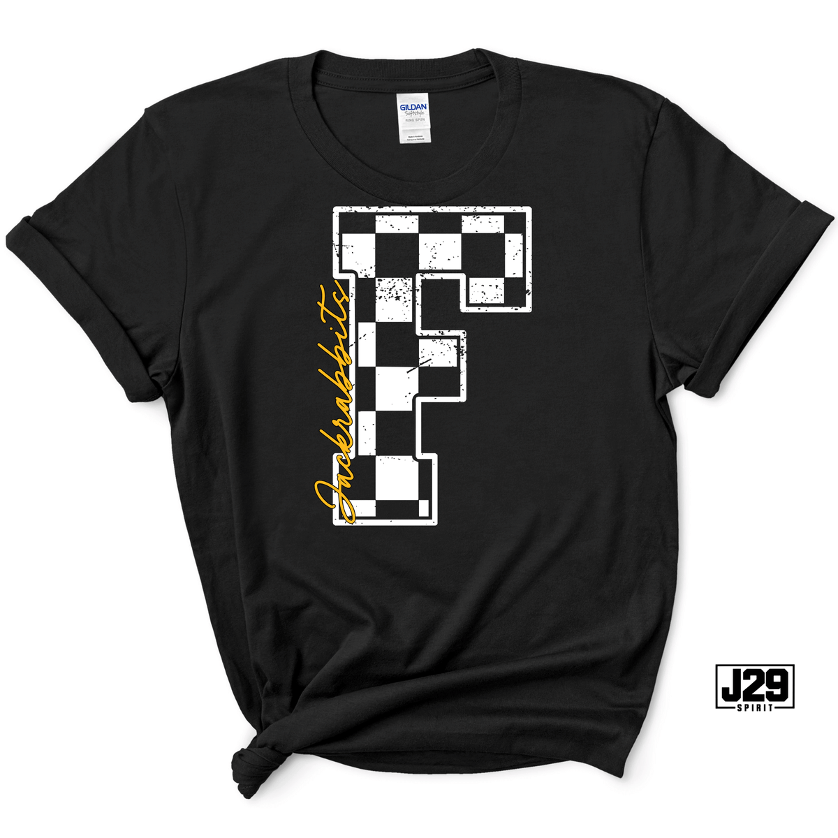 Forney Jackrabbits Checkered F Spirit Tee