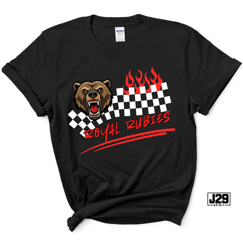 Brown Royal Rubies Checkered Flame Spirit Tee